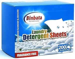 Eco-Friendly Laundry Detergent Sheets Review Binbata Fragrance-Free Option for Sensitive Skin