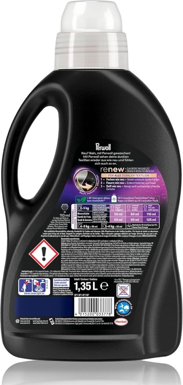 Perwoll Black Detergent review for dark textiles with triple-renew technology