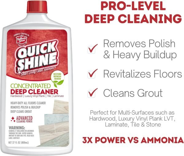 81WNmIVTxlL._AC_SL1500_ Review of Quick Shine Multi Surface Floor Cleaner 27oz for Hardwood and Tile