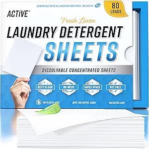 Eco-Friendly Laundry Detergent Sheets Review ACTIVE Linen Scent 80 Loads