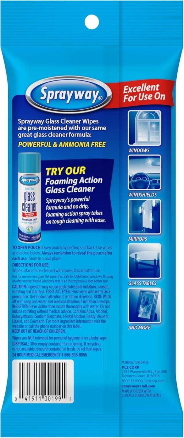 81uYtguWLVL._AC_SL1500_ Review of Sprayway Glass Cleaner Wipes SW199R-6PK Ultimate Ammonia-Free Cleaning Solution
